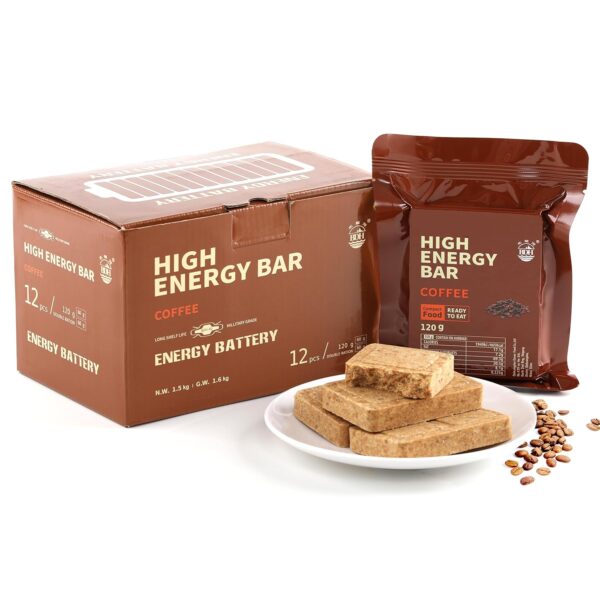 Emergency Food Ration Bars -12 Count Coffee Flavor Compresse...