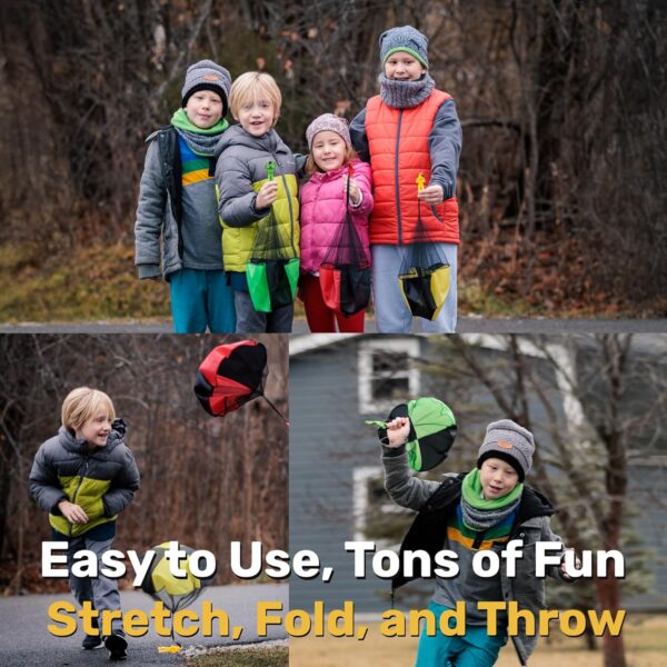 nutty toys Parachute Toys for Kids - Tangle Free Outdoor Fly...