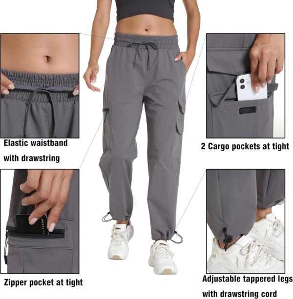 Women's Joggers with Pockets, Hiking Cargo Water Resistant L...