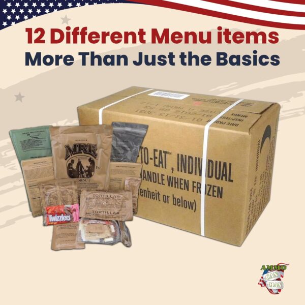 Ammo Can Man MREs (Meals Ready-to-Eat) Box A, Genuine U.S. M...