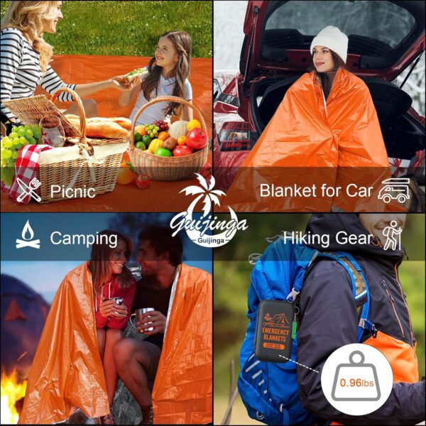 Emergency Blankets for Survival, 2-Pack/4-Pack Space Blanket...