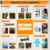 Survival Kit, Gifts for Men Women Teen Boys, 252 pcs Surviva...