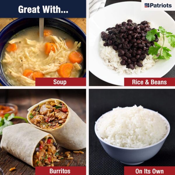 4Patriots Freeze-Dried White Rice #10 Can: Survival Rice Des...