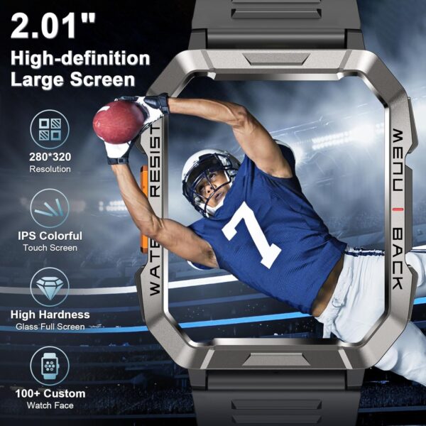 Military Smart Watch for Men(Answer/Make Call), Outdoor Spor...