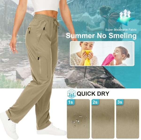 Womens Hiking Pants Quick Dry UPF 50 Lightweight Travel Golf...
