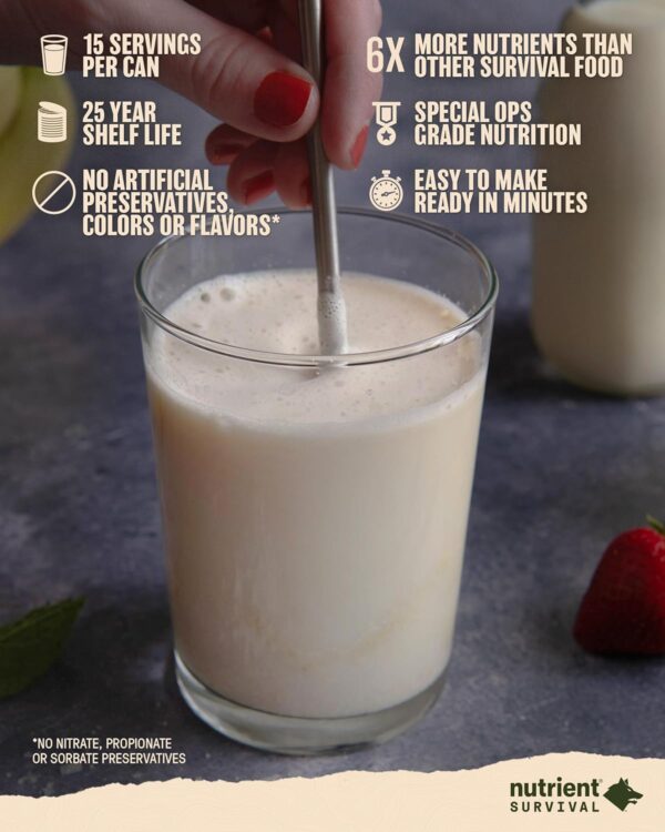 Nutrient Survival Protein Shake, Creamy Vanilla, Whey Protei...