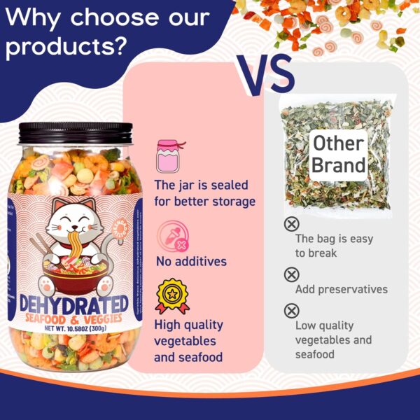 Dehydrated Freeze-Dried Seafood & Vegetable Mix - 100% Natur...