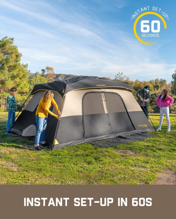 FanttikOutdoor Camping Tent 4/6/8/10 Person Instant Cabin Te...