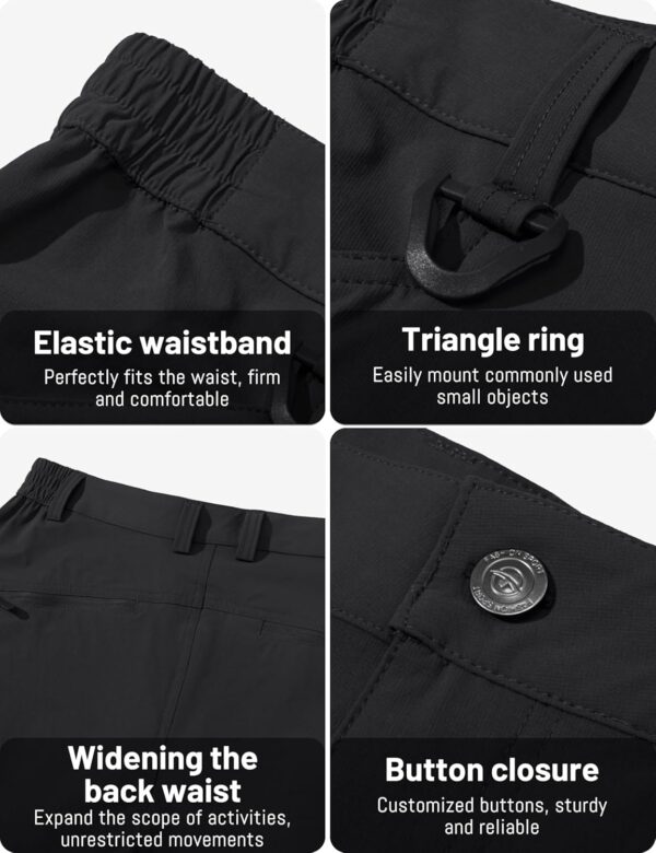 TACVASEN Men's Lightweight Hiking Tactical Pants Waterproof ...