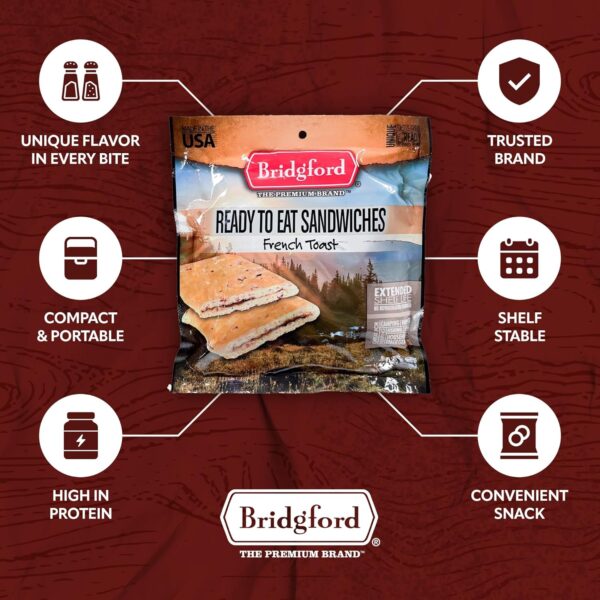 Bridgford Filled French Toast - Shelf-Stable Breakfast Snack...