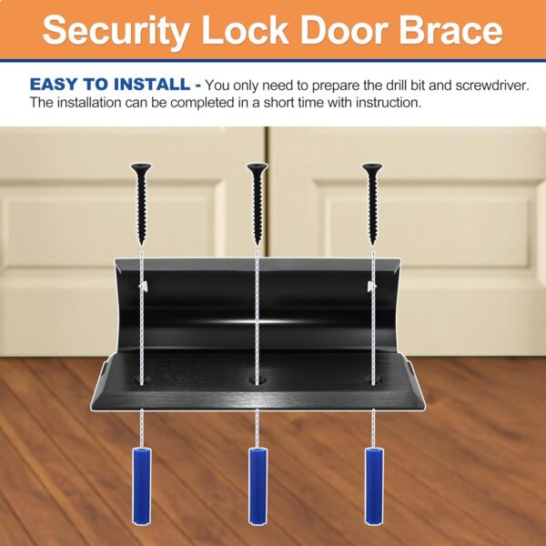 Security Lock Door Brace Security Barricade House Double Saf...