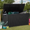 YITAHOME 80-Gallon Waterproof Resin Outdoor Storage Box, Loc...