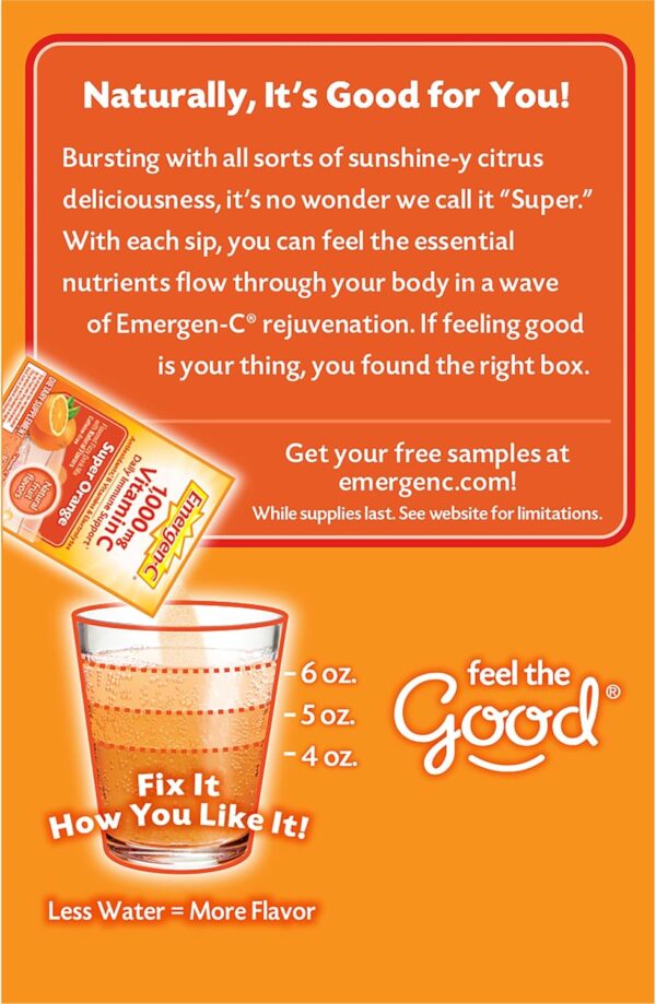 Emergen-C 1000mg Vitamin C Powder for Daily Immune Support C...