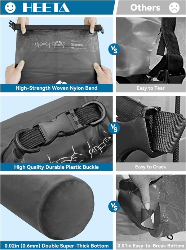 HEETA Dry Bag Waterproof for Women Men, 5L/10L/20L/30L/40L R...