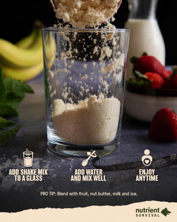 Nutrient Survival Protein Shake, Creamy Vanilla, Whey Protei...