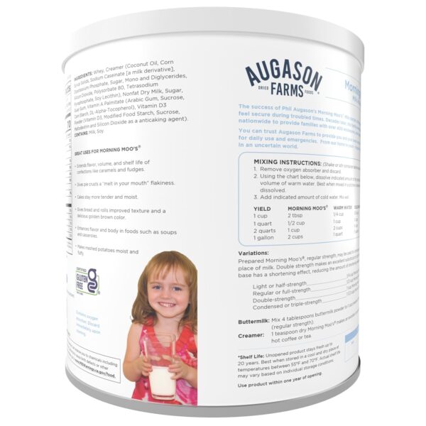 Augason Farms Morning Moo's Milk Alternative Can, Emergency ...