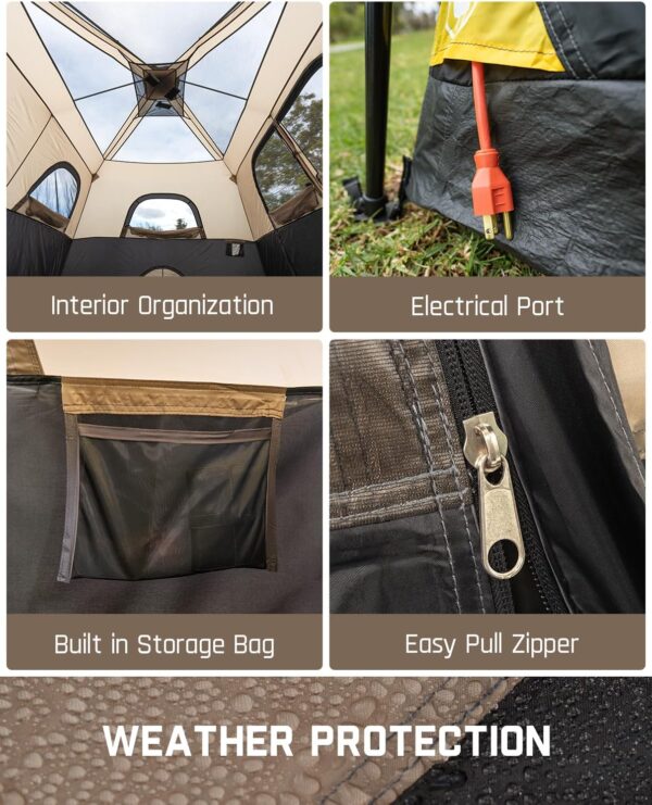 FanttikOutdoor Camping Tent 4/6/8/10 Person Instant Cabin Te...