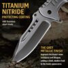 Spring Assisted Knife with G10 Handle Glass Breaker & Pocket...