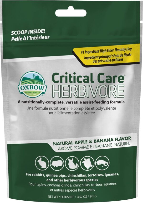 Oxbow Critical Care Herbivore, Emergency Guinea Pig Food, Ra...