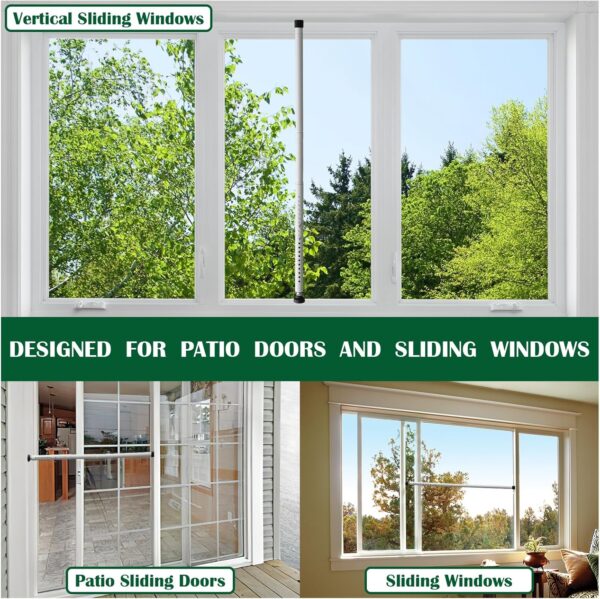 Sliding Door Security Bar, 2 Pack Child Safety Window Locks ...