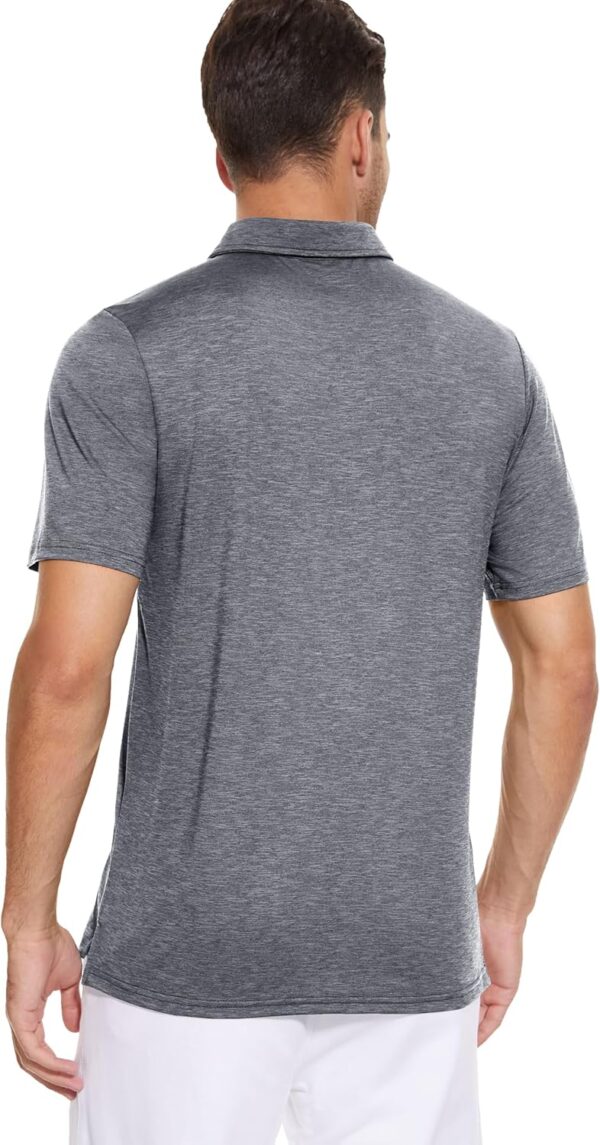 MAGCOMSEN Men's Short Sleeve Polo Golf Shirts 3-Button Moist...