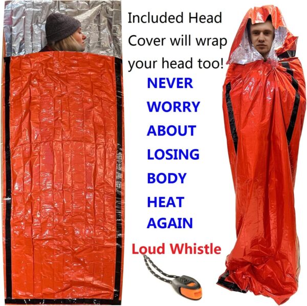 Emergency Sleeping Bags 2 Pack | Portable Emergency Blanket ...
