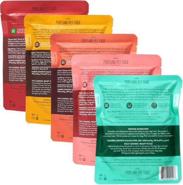 Portland Pet Food Company Mixed Wet Dog Food Pouches Variety...