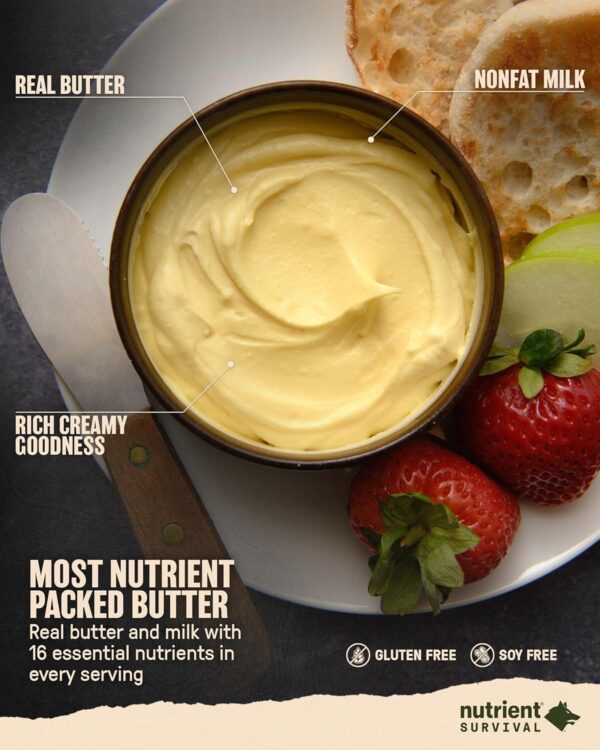Nutrient Survival Vitamin Butter Powder, Freeze Dried Preppe...