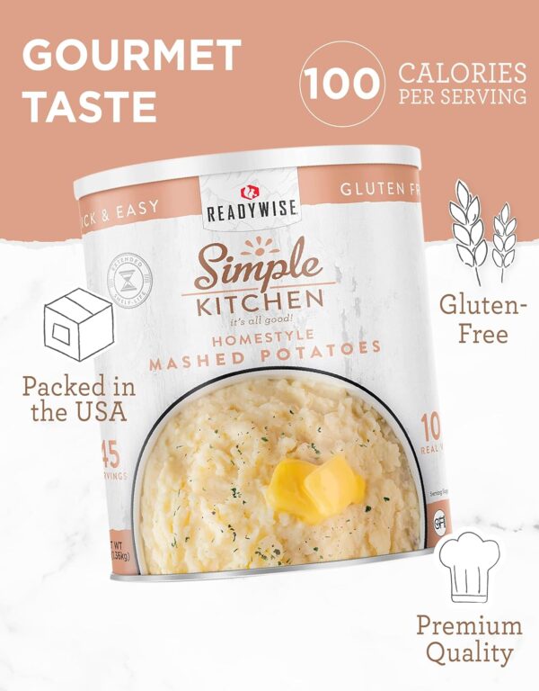 ReadyWise Simple Kitchen Homestyle Mashed Potatoes, 45 Servi...