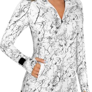 Viracy Womens Long Sleeve Workout Tops Quick Dry Half Zip Mo...
