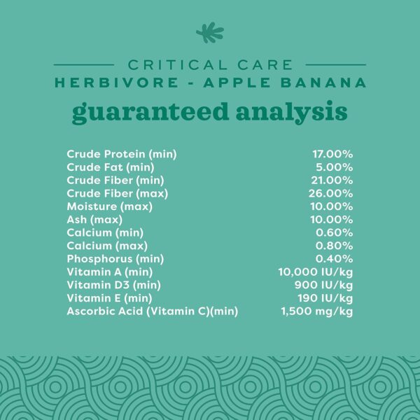 Oxbow Critical Care Herbivore, Emergency Guinea Pig Food, Ra...