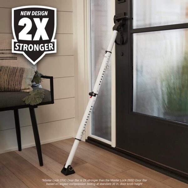 Master Lock Sliding Door Stopper and Door Security Bar, Adju...