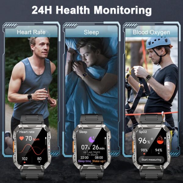 Military Smart Watch for Men(Answer/Make Call), Outdoor Spor...