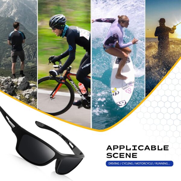 suoso Polarized Sports Sunglasses for Men: UV400 Protection ...