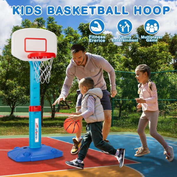 LACCHOUFEE Basketball Hoop Indoor Mini Adjustable Poolside B...