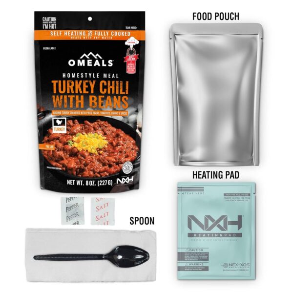 OMEALS Turkey Chili w/Beans Good to Go Meals - Self Heating ...
