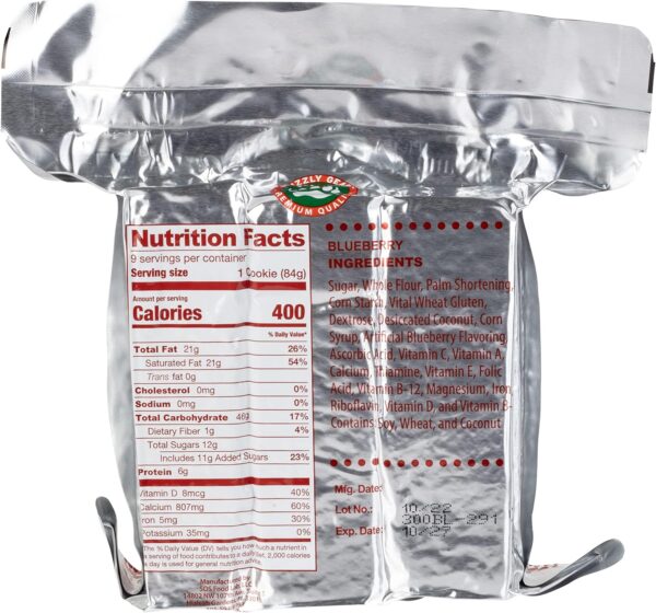 Emergency Food Rations- 3600 Calorie Vanilla Bars (2 Pack) -...