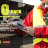 DUSKCOVE 10 Pack High Visibility Safety Vest for Traffic Wor...