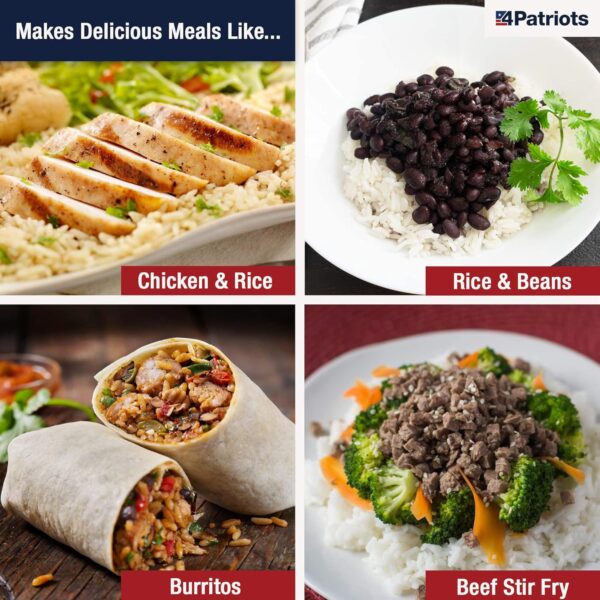 4Patriots Freeze-Dried White Rice #10 Can: Survival Rice Des...