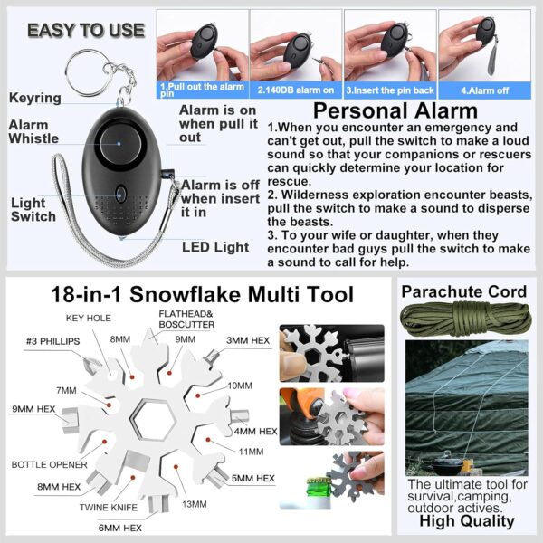 Gifts for Men Dad Husband Fathers Day, Survival Gear and Equ...