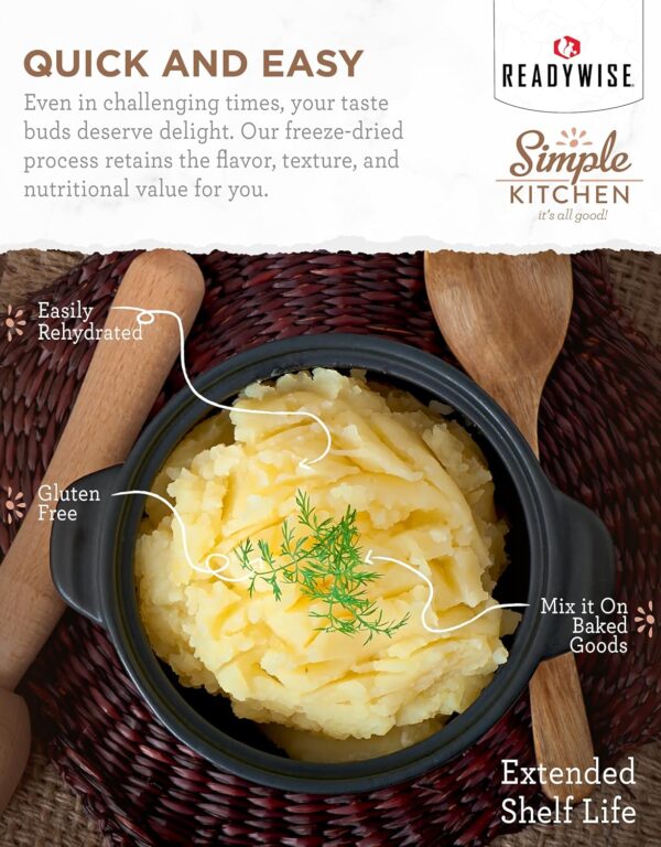 ReadyWise Simple Kitchen Homestyle Mashed Potatoes, 45 Servi...