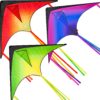 JOYIN 3 Packs Large Delta Kite Gradient Red, Green and Purpl...