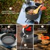 17pcs Camping Cookware Kit, 0.45Gal Pot, 7inches Pan,0.30Gal...