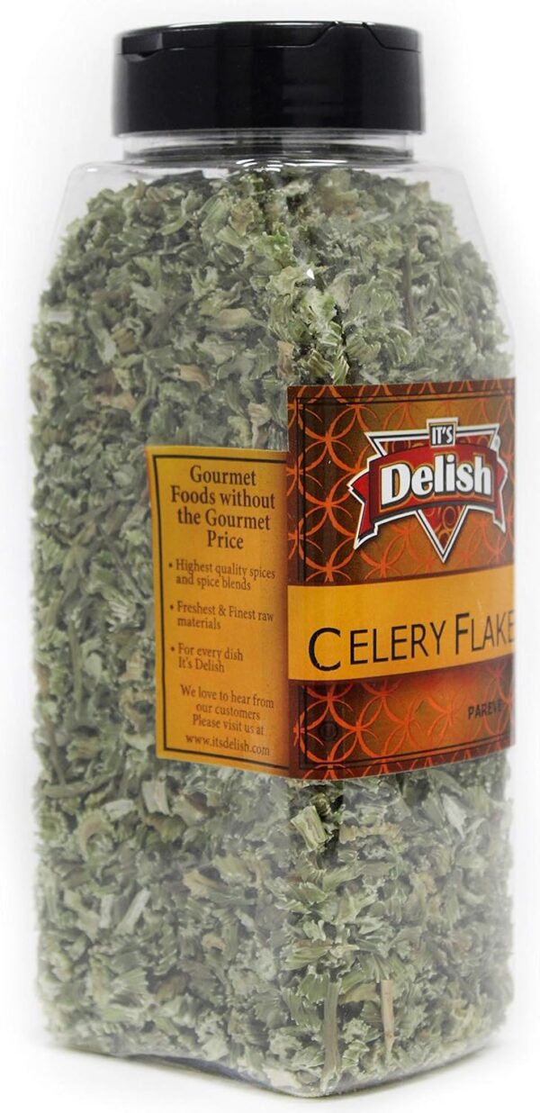 Dried Celery Flakes by It's Delish, 2 Oz Large Jar | Dehydra...