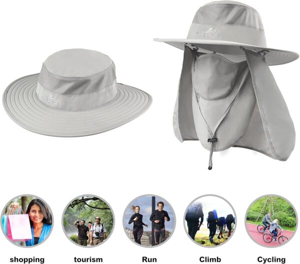 Fishing Hat,Sun Cap with UPF 50+ Sun Protection and Neck Fla...