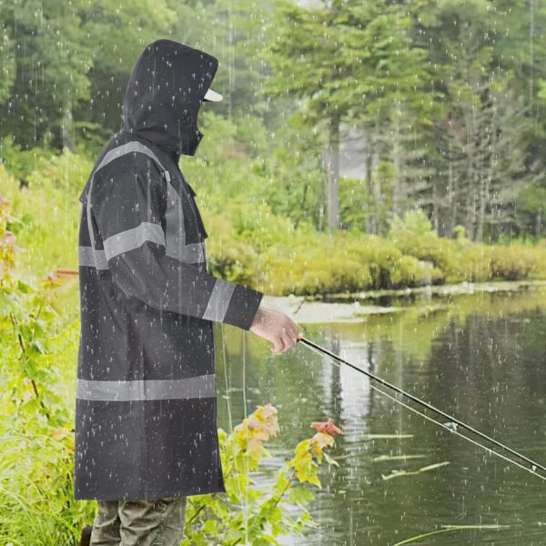 AYKRM HIGH VIS Reflective Rain Jacket security Hi Vis Rain S...