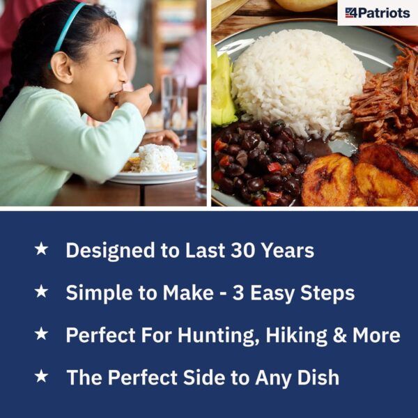 4Patriots Freeze-Dried White Rice #10 Can: Survival Rice Des...