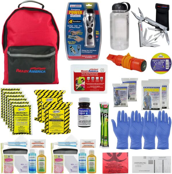 Ready America 72 Hour Deluxe Emergency Kit, 2-Person 3-Day B...