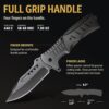 Spring Assisted Knife with G10 Handle Glass Breaker & Pocket...
