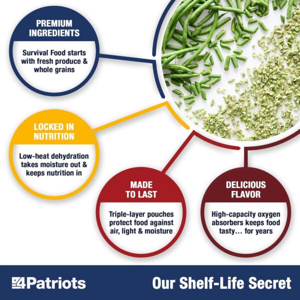 4Patriots Fruit, Veggie & Snack Emergency Food Supply: Desig...